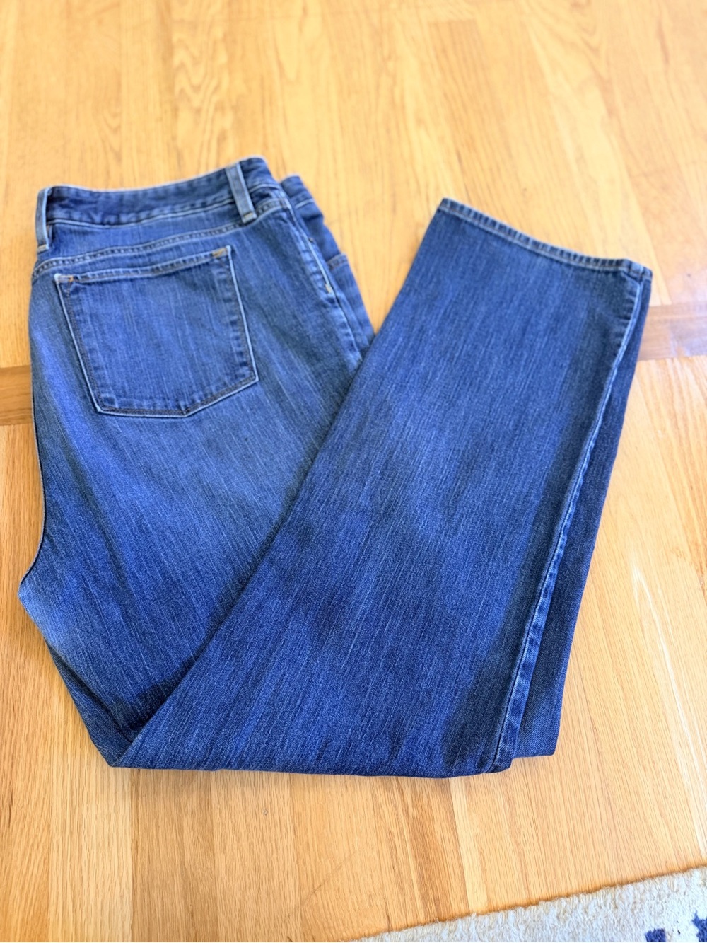 Women's Size 16 Reg. "L.L. Bean" Favorite Fit Blue Straight-Leg Jeans GUC